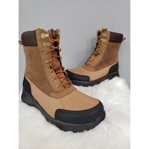 NEW Size 13 UGG Emmett Duck Boot‎ Brown Leather Waterproof Lace Up Men's Boots